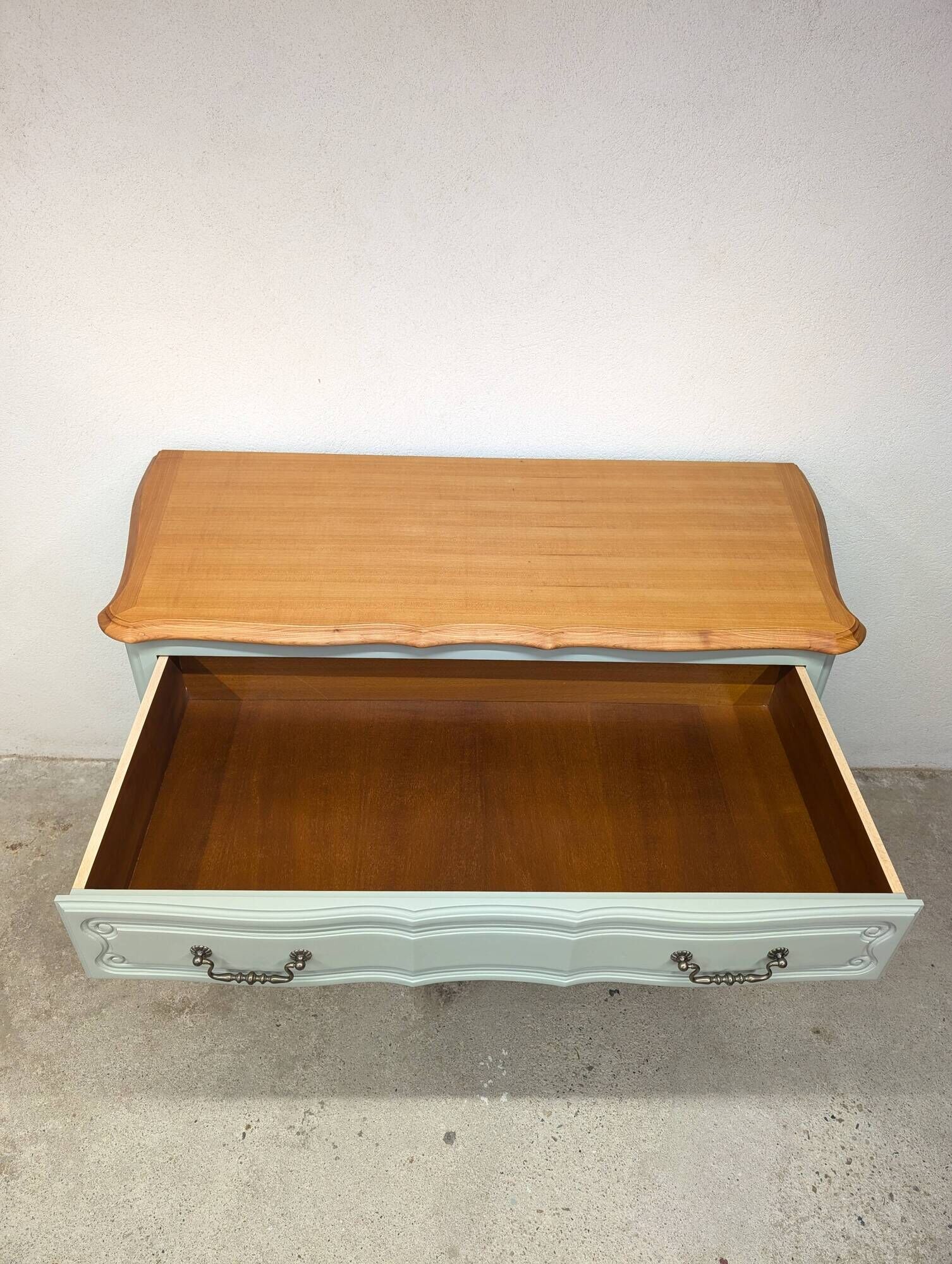 Vintage cherry wood commode refurbished