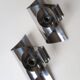 Paire d'appliques chrome vintage 70