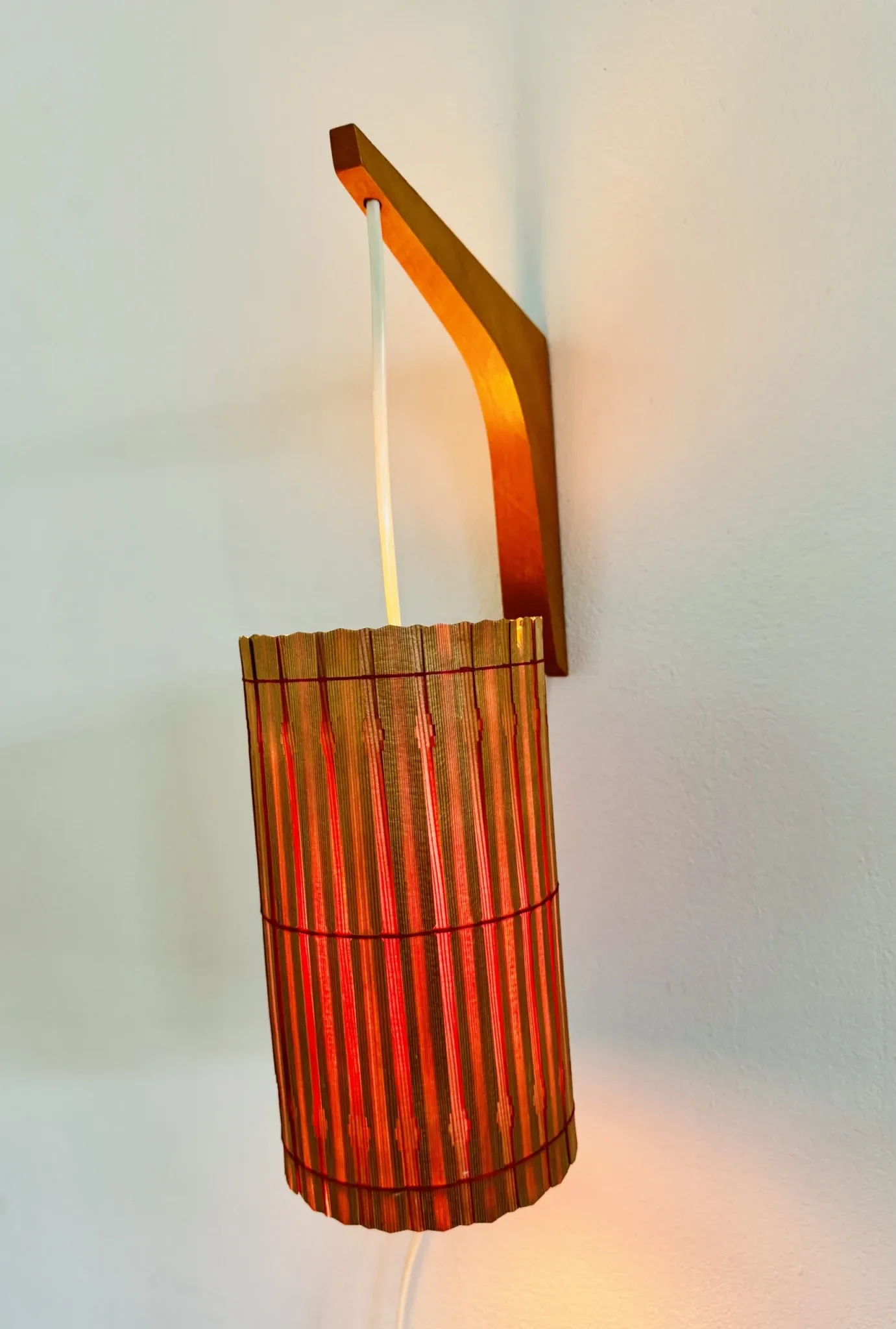 Pine Veneer Wall Lamp By Krásná Jibza For Uluv Bratislava, Former Czechoslovakia, 1950S
