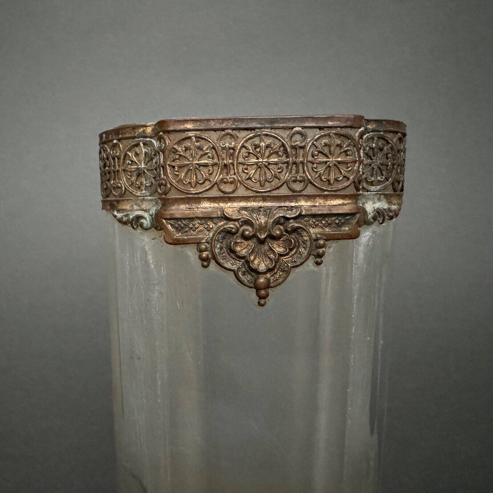 1900 soliflore vase decorated with a Louis XVI style brass gallery