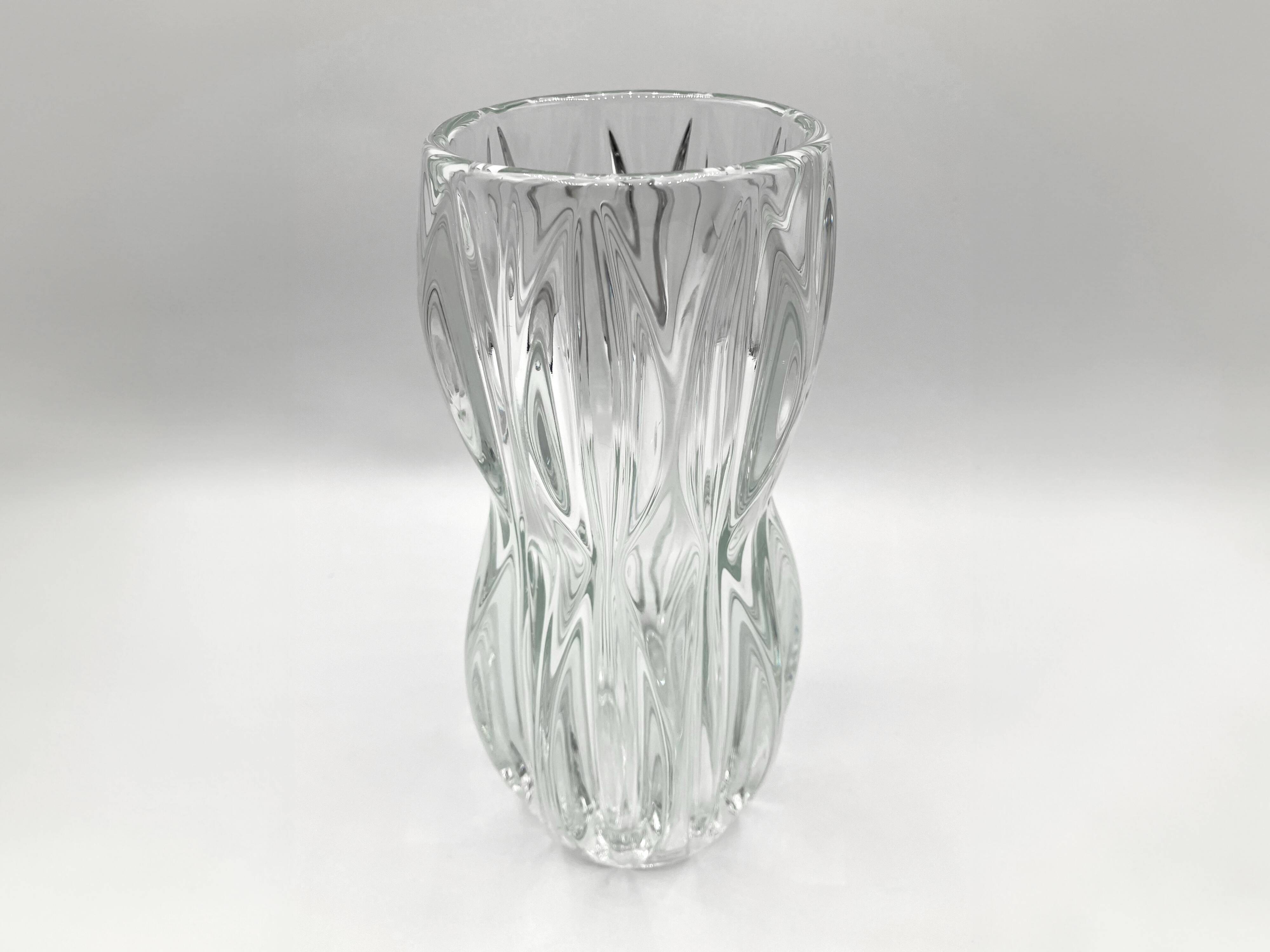 Sklo union vase • rosice glassware • design jan schmid • 1960 • pressed glass