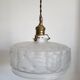 Lampe de plafond Art nouveau en persglas forgé avec décor floral, Frankrijk