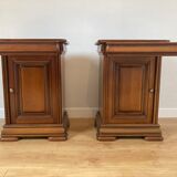 Set of 2 bedside tables style Louis Philippe - Merisier