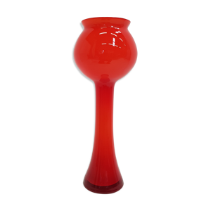 Vase vintage italien en verre soufflé