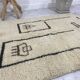 Handmade wool Berber rug 200 X 100 CM