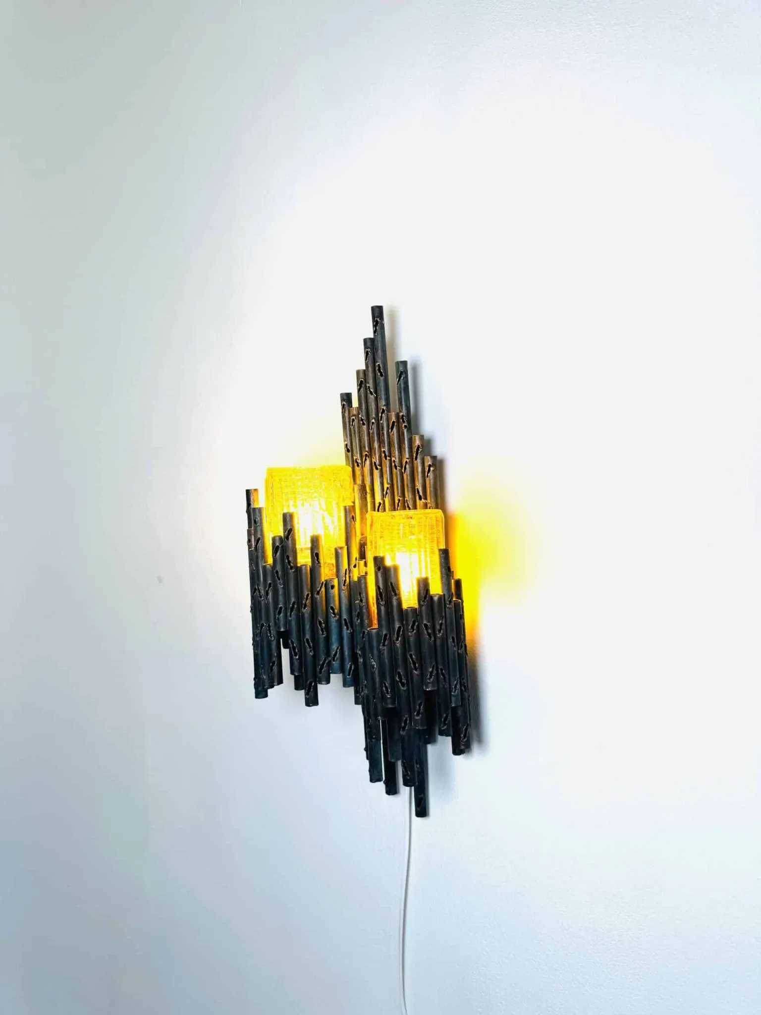 Lampe murale brutaliste par Marcel Fantoni, Italie, années 1960.