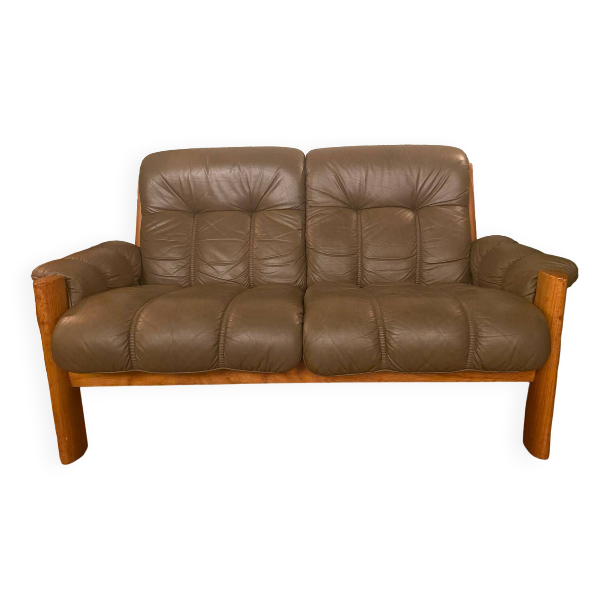 Canapé en cuir du milieu du siècle Ekornes 'Montana'