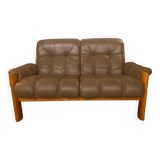 Canapé en cuir du milieu du siècle Ekornes 'Montana'
