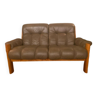 Ekornes ‘Montana’ Midcentury leather sofa