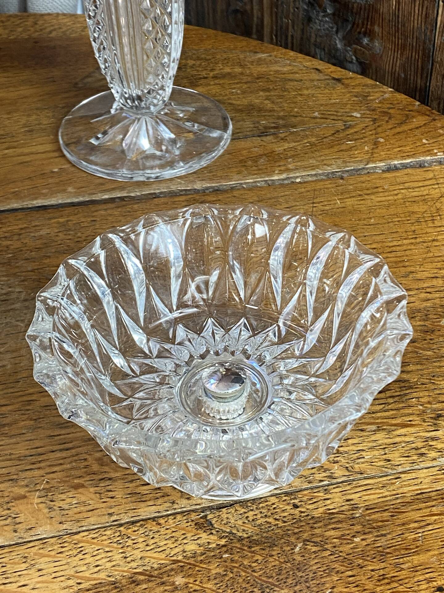 Glass and silver-plated bowls