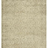 Handwoven vintage anatolian beige carpet 188 cm x 296 cm