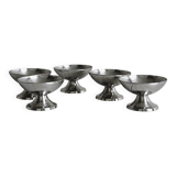 6 coupelles sur pied en inox style Letang Remy