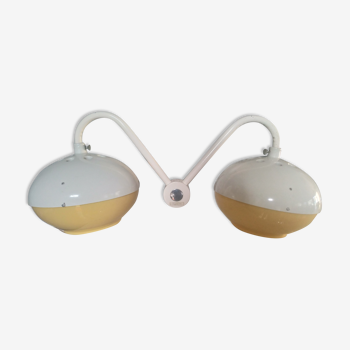 Luminaire double boule année 60 de marque clairitex