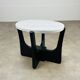 Scandinavian marble and wood side table from the 60s