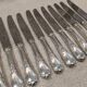 12 silver-plated metal table knives Ercuis model Dubarry