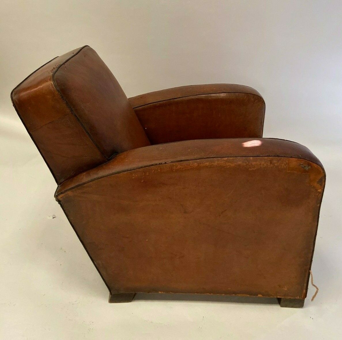 Leather club armchair 1930