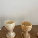 Trio of onyx egg cups
