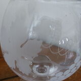 Engraved crystal grape glass