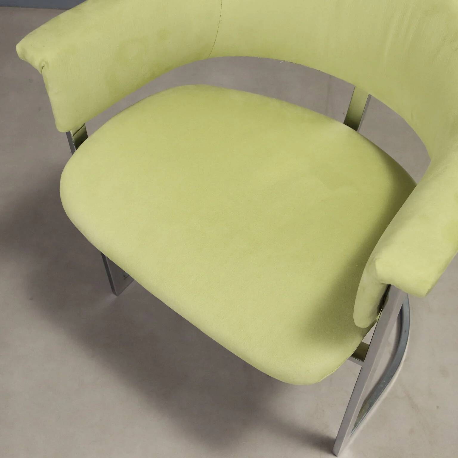 Chaises vintage Saporiti design Vittorio Introini en tissu années 1970