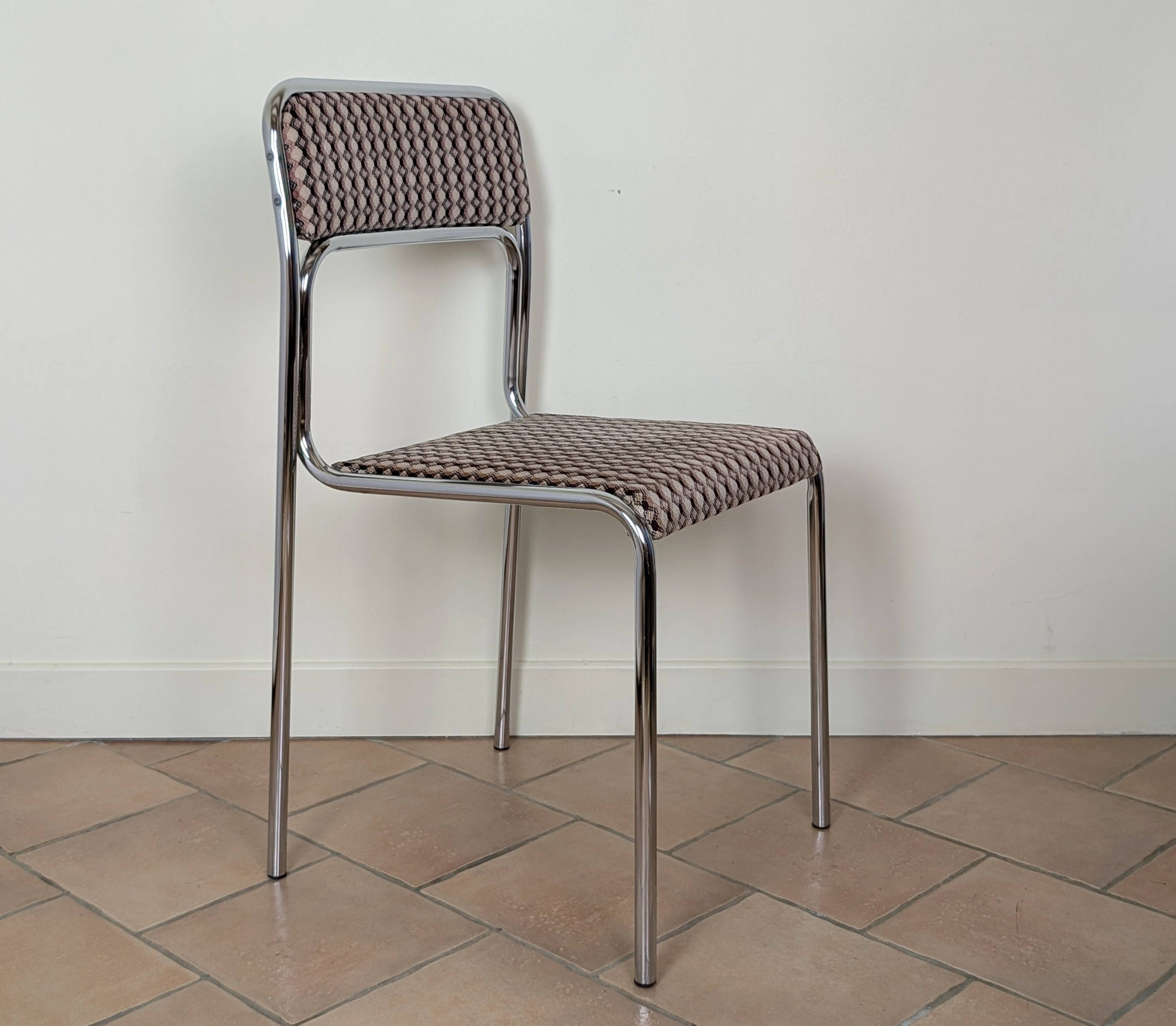 Chaise métal chromé