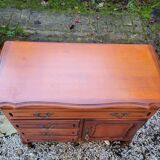 Louis XV solid cherry wood chest of drawers