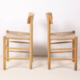 2x Børge Mogensen J39 People's Chair in Beech, 1970s Denmark