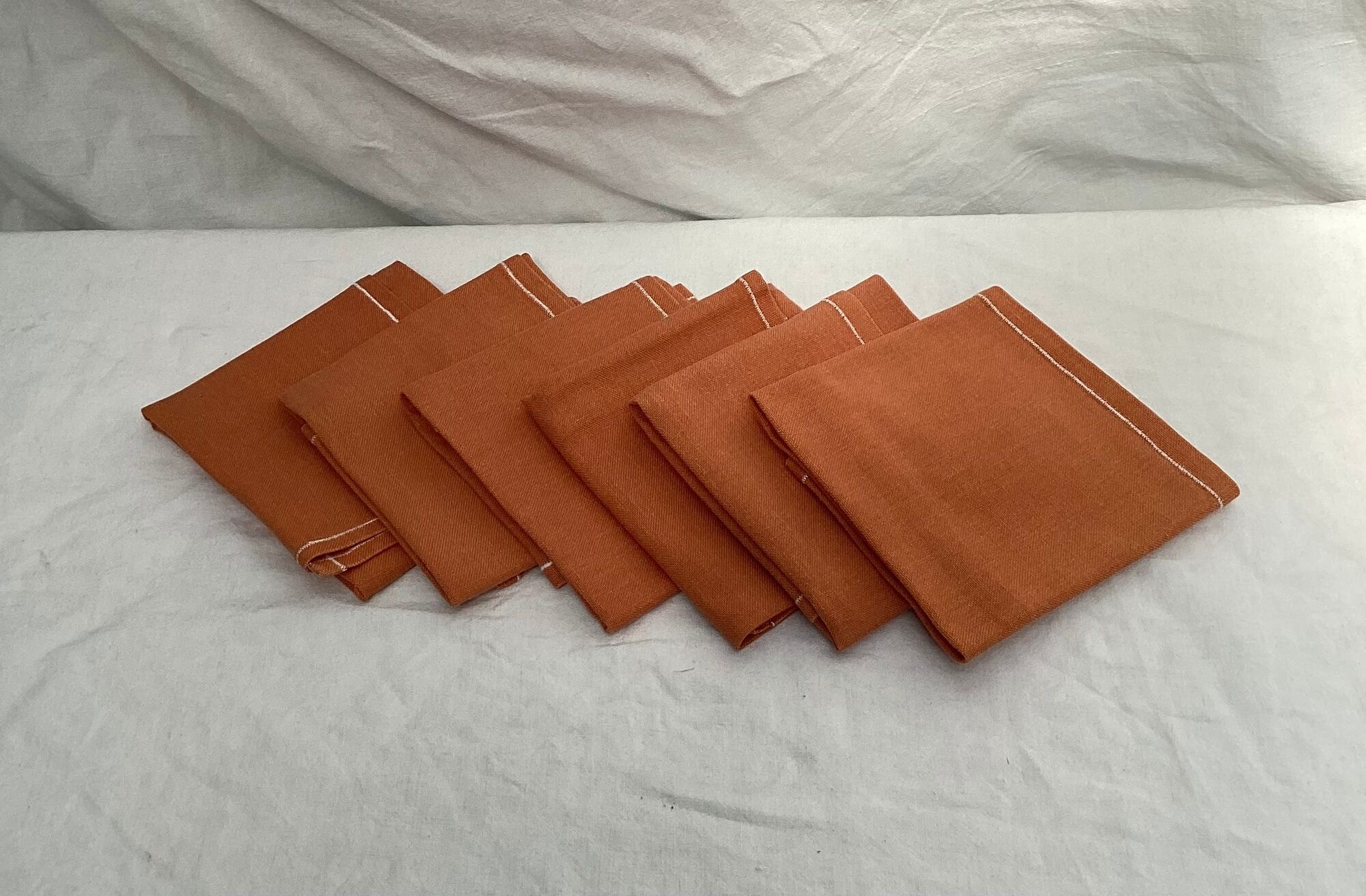 Set of six vintage cotton towels