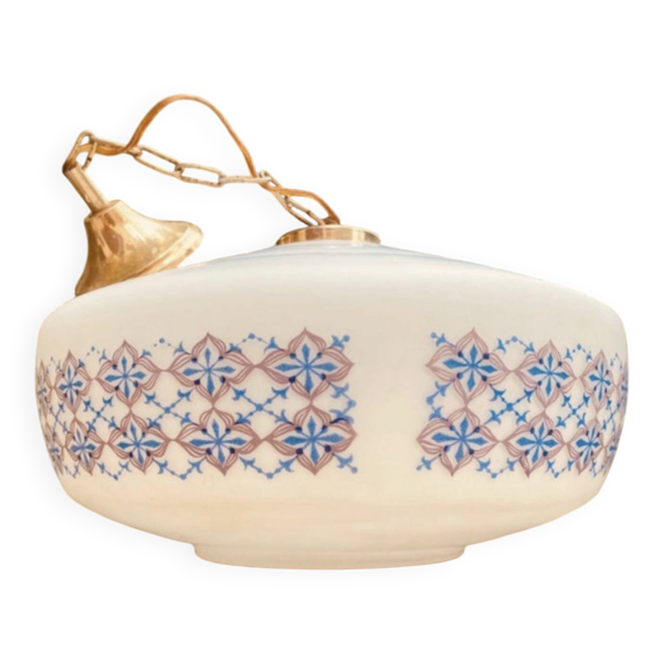 Suspension en opaline verre de lait