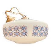 Suspension in opaline milk glass