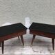Tables de chevet scandinaves pieds compas années 70