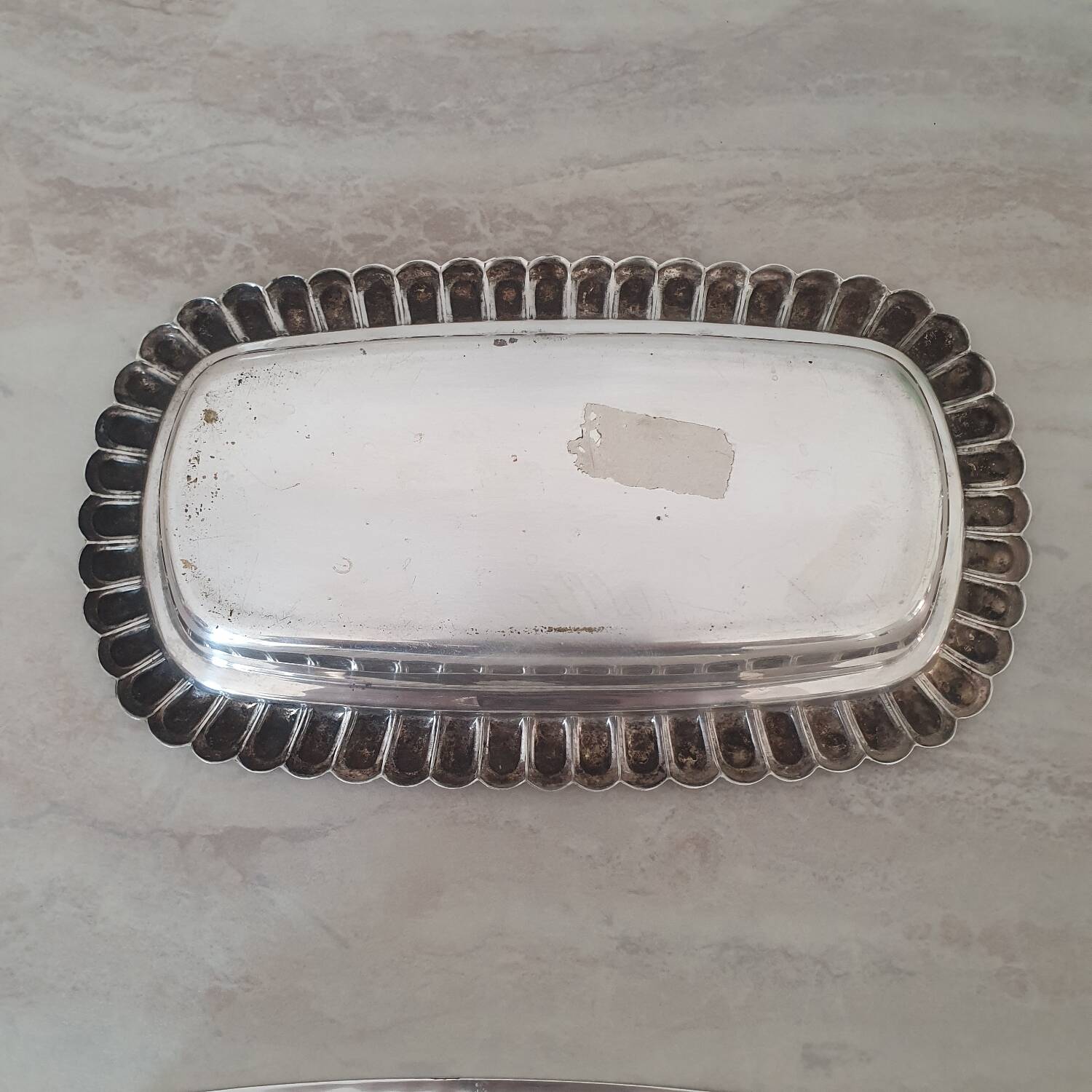 Beurrier coquillage en métal argenté orfeverie Produx