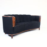 1930s Art Deco Curved Banana Sofa