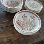 Set of 19 stoneware plates