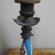 pair old candlesticks tin porcelain old french candlesticks