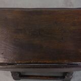 Tabouret anglais ancien à abattants, en chêne, datant du XVIIIe siècle