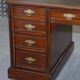 Rare bureau partenaires double caisson Hampton & Son Pall Mall bois dur