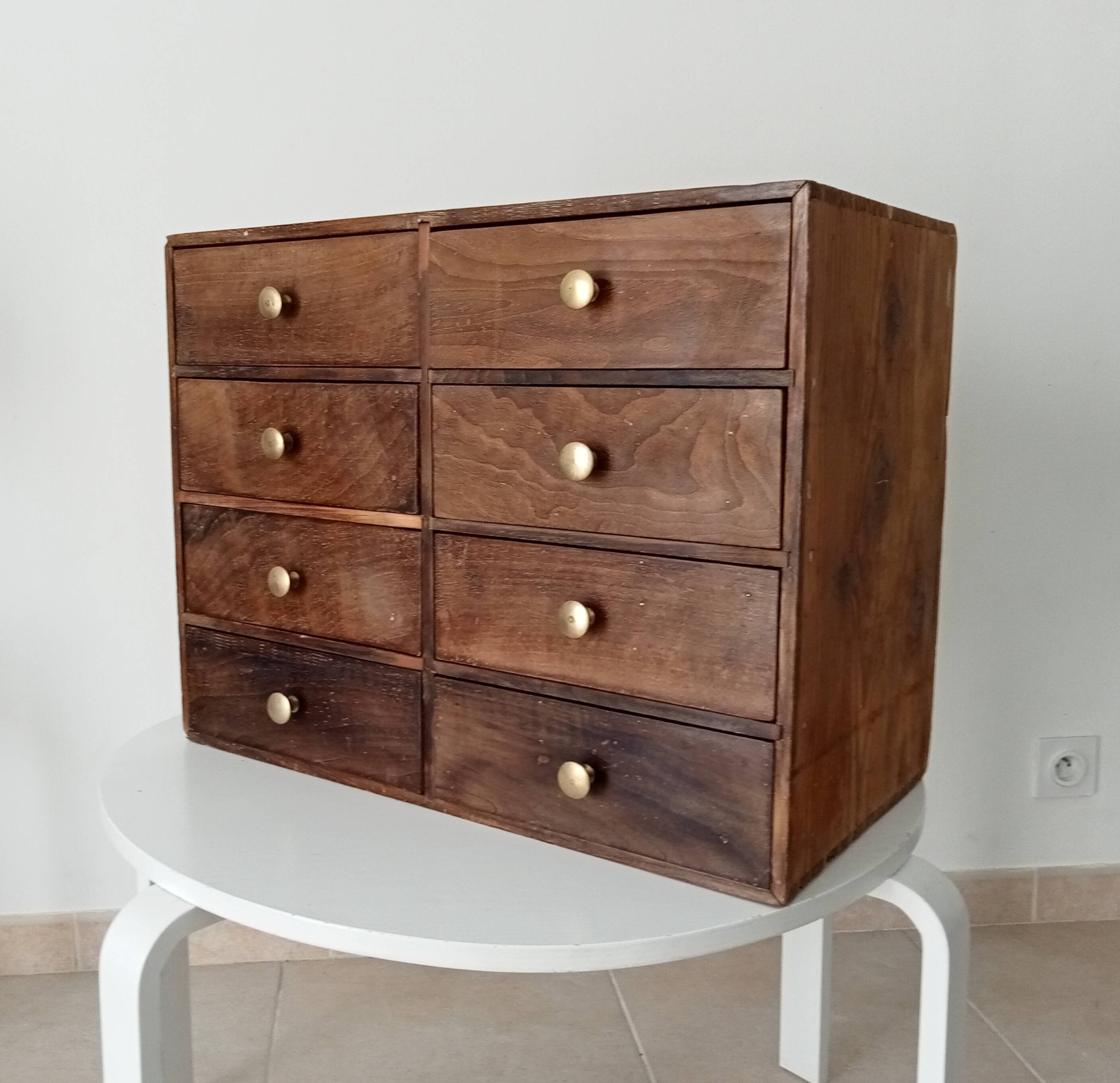 Meuble d'horloger niche a tiroirs années 30/40
