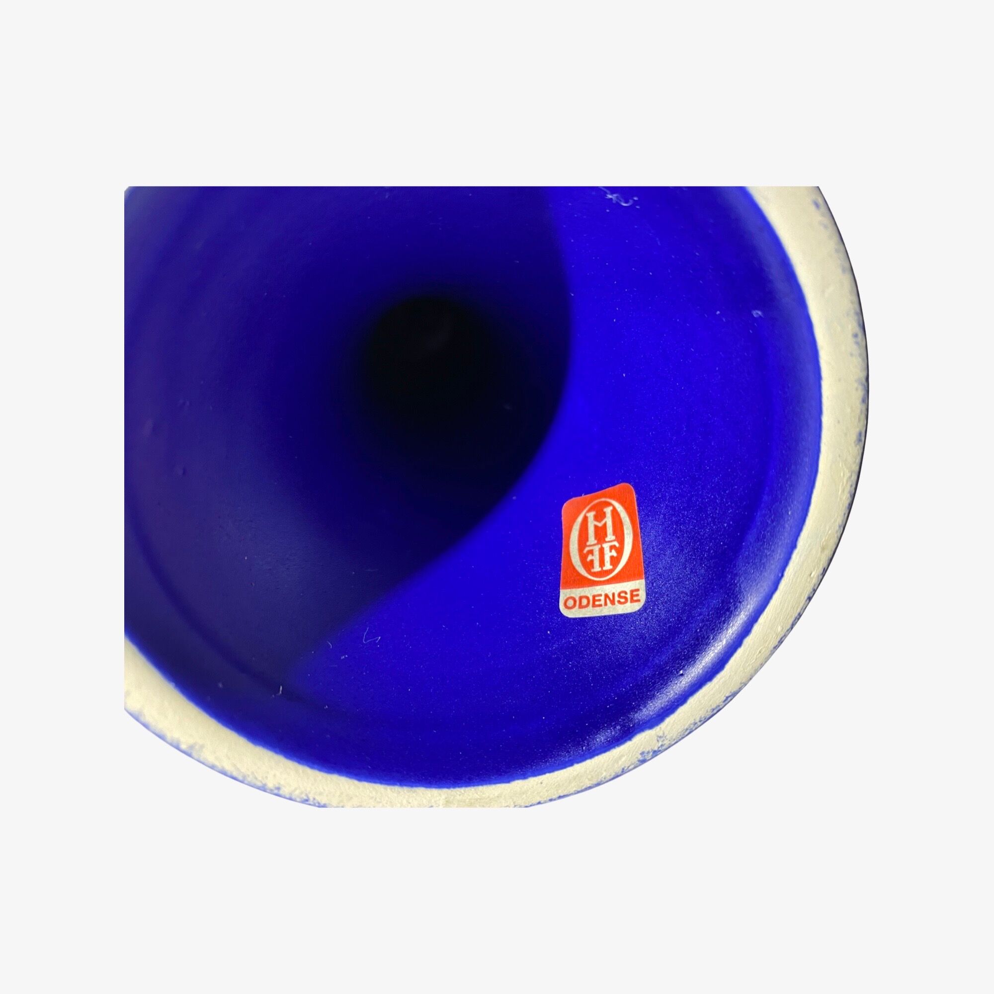 3 Vintage Candlestick Holders - Set of 3 Ceramic Candle Holders BLUE | Mid-Century Design by ODENSE