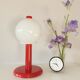 Lampe champignon en acier laqué et opaline, bubble gum, space age, 1970