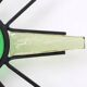 Vintage metal sunburst wall lamp with green glass, 1960s
