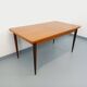 Table à manger rectangulaire style scandinave vintage des années 50 60 teck