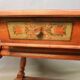 19th-century painted wooden changing table