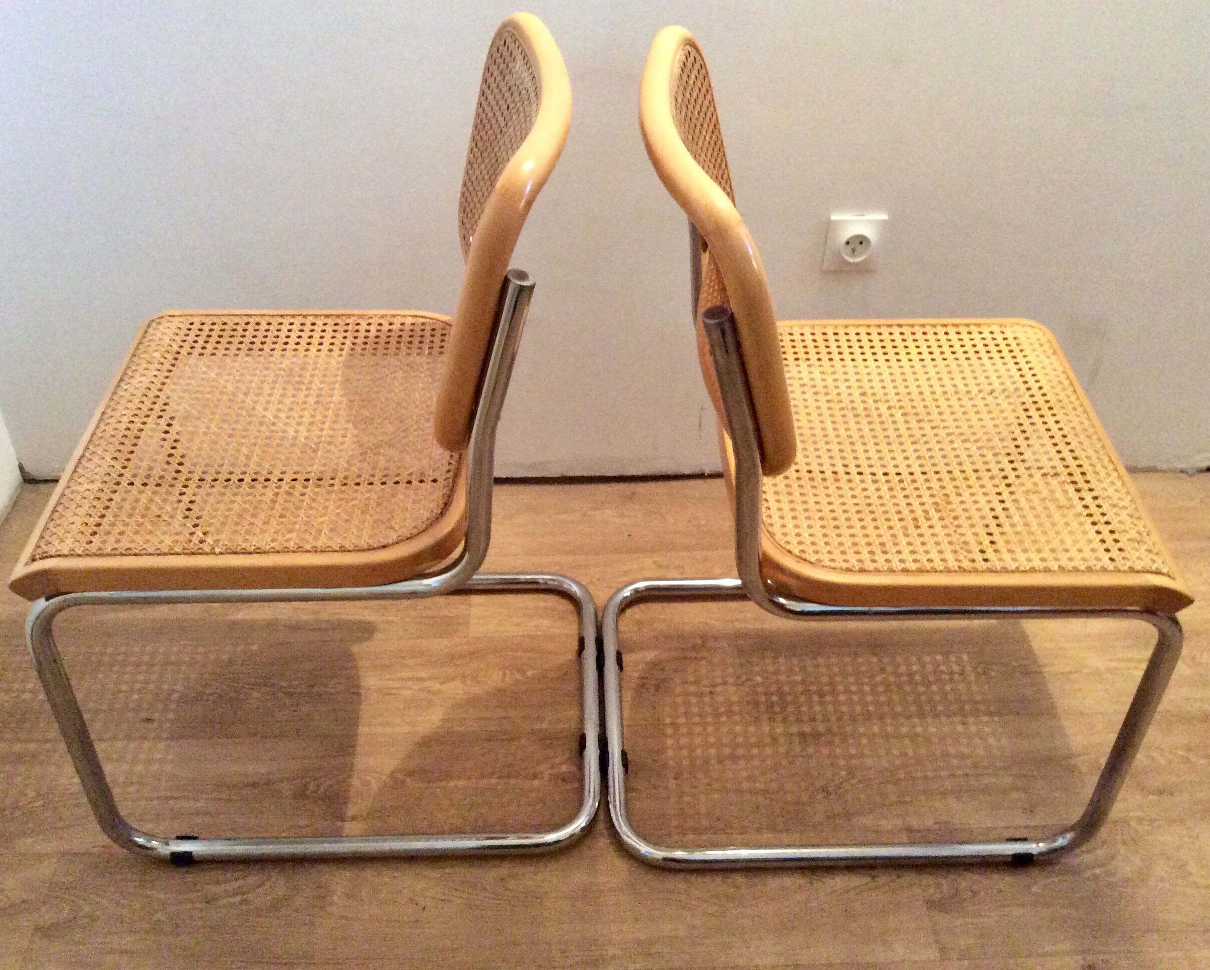 Pair of chairs Marcel Breuer Cesca B32