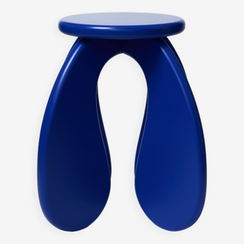 Space flat pack side table in electric blue