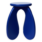 Space flat pack side table in electric blue