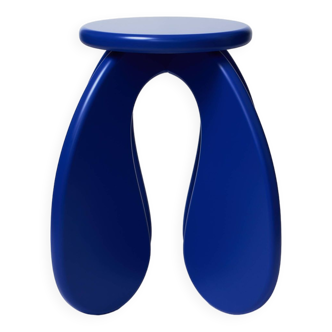 Space flat pack side table in electric blue