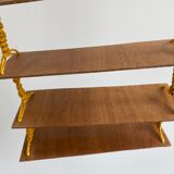 Vintage macrame wall hanging shelves