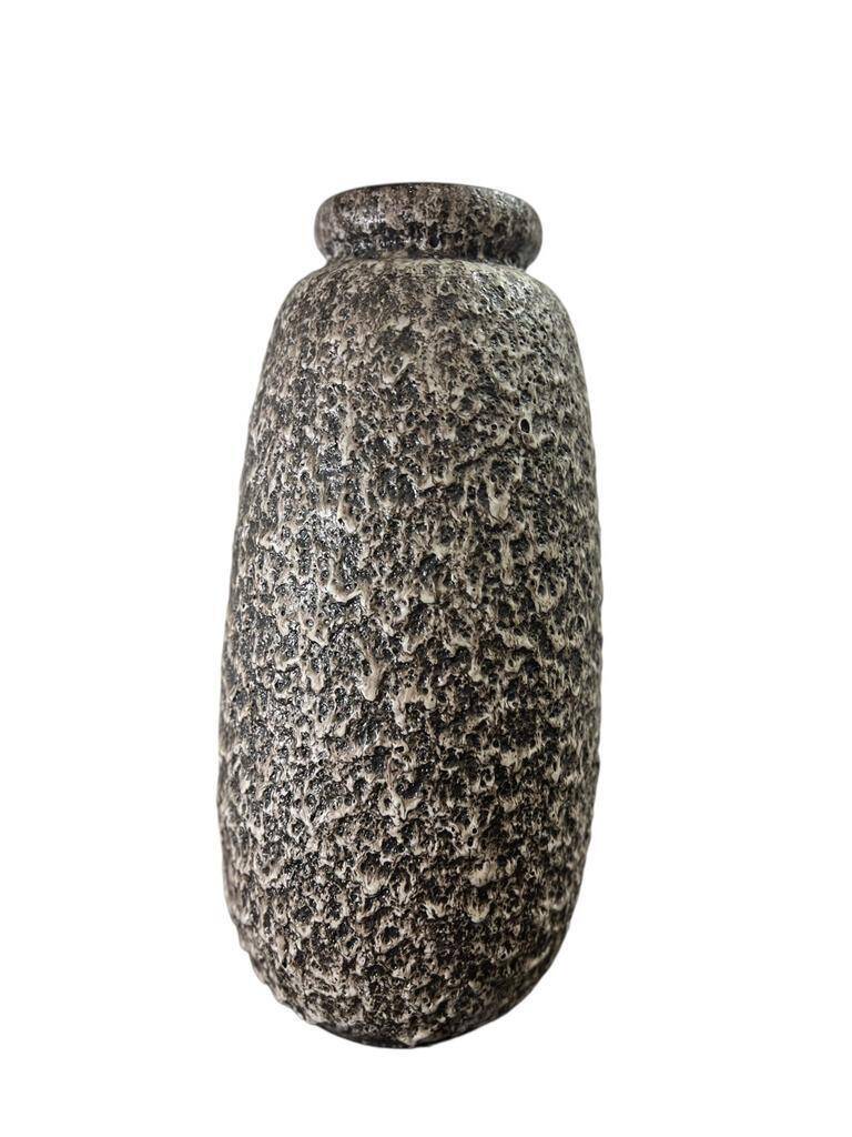 Vintage brown beige ceramic vase