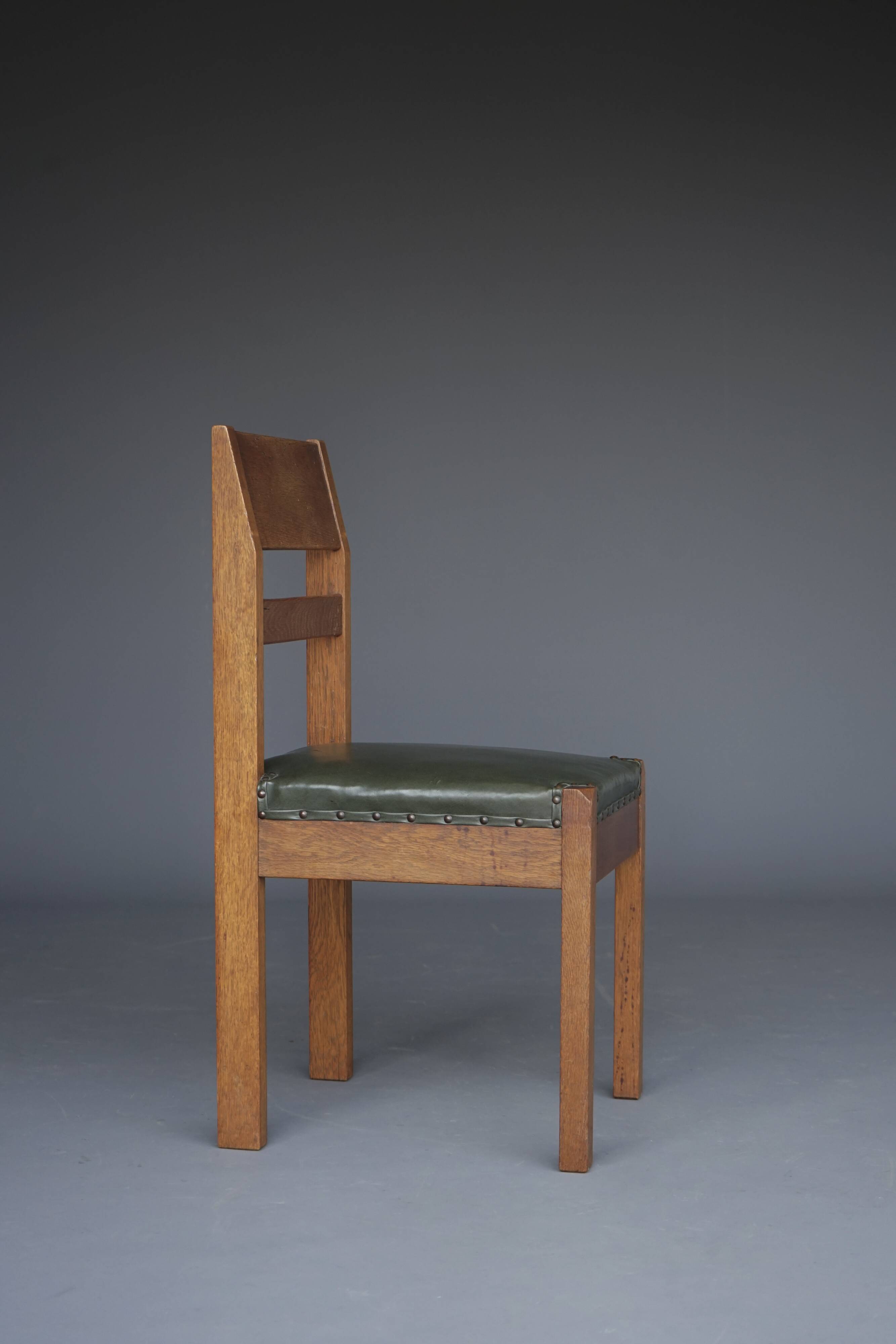 A rare and important side chair by Dutch architect Piet Klaarhamer, 1917