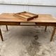 Farmhouse dining table for meals, made of solid oak, 1 drawer, 1950, 180x74cm.
